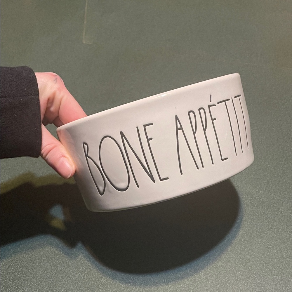 Rae Dunn Ceramic Pet Bowl - Bone Appétit